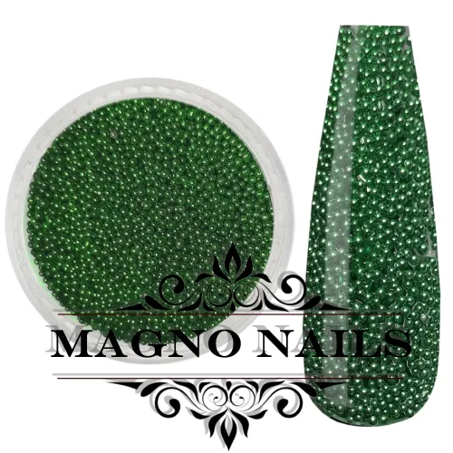 Nail Art Glasperlen - Glas Beads - grassgrün metallic Nägel Nail art Nailart Nageldesign Nagel